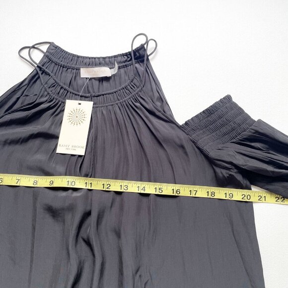 Ramy Brook Heidi Cold Shoulder Top Black Size Medium NEW NWT - Picture 7 of 9